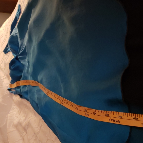 Silk halter dress vintage in teal - Picture 4 of 12